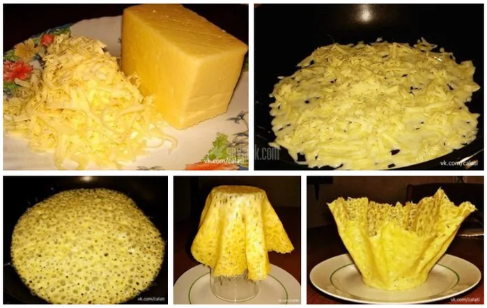 سالاد در سبد پنیر