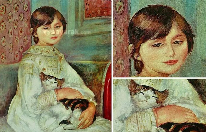دختر با گربه در بغل