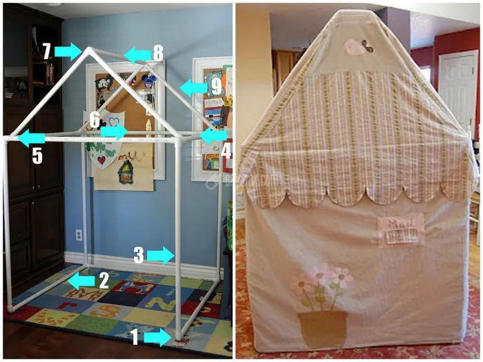 ساخت خانه کودک با لوله