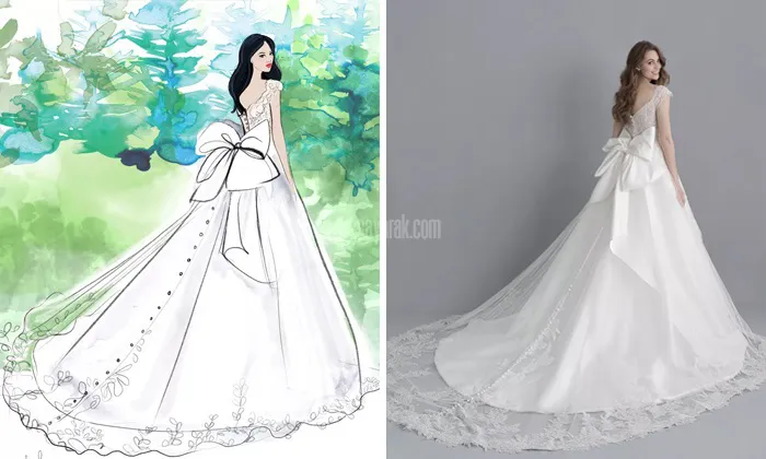 لباس عروس مدل سفید برفی