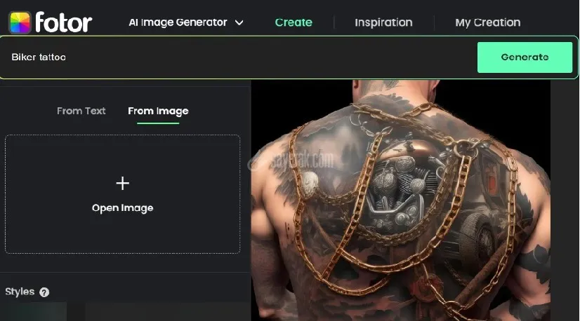 tattoo artist هوش مصنوعی